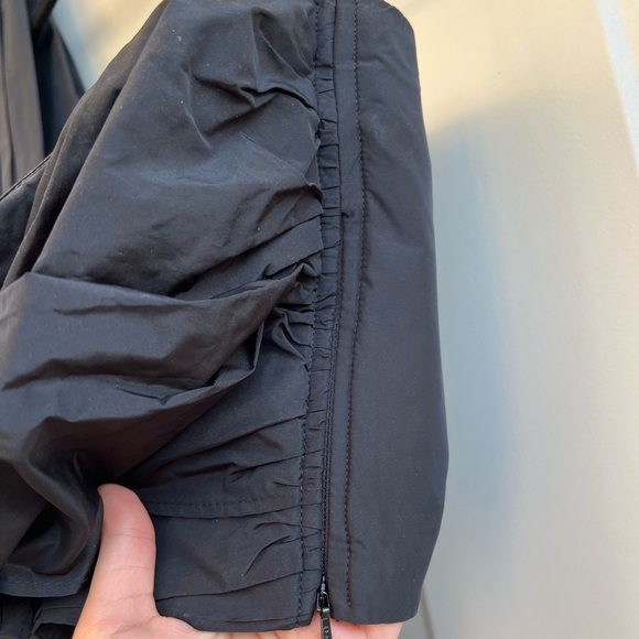 Anthropologie 12W Black One-Shoulder Party Top Draped Evening Cropped - Picture 3 of 6